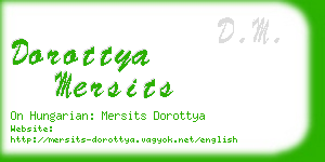 dorottya mersits business card